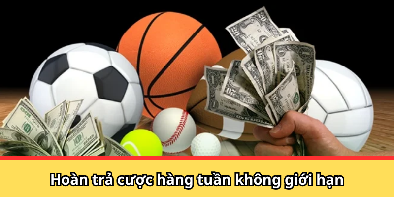 Hoàn trả cược hàng tuần không giới hạn