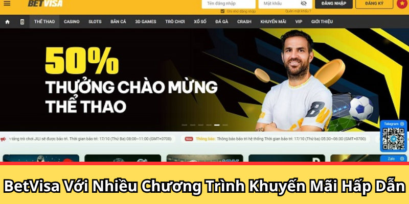 Nhà cái BetVisa với nhiều chương trình khuyến mãi hấp dẫn
